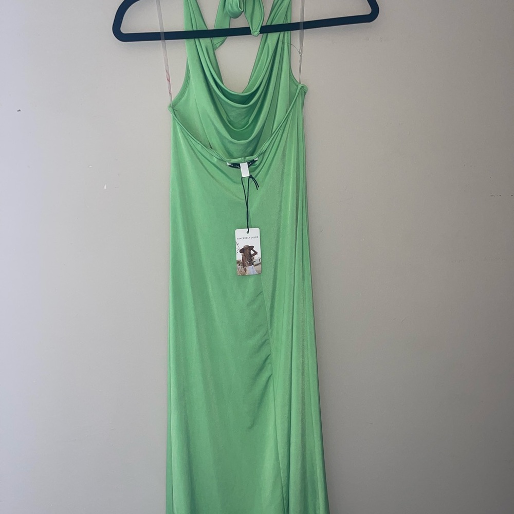 Sincerely Jules Vibrant Green Backless Dress